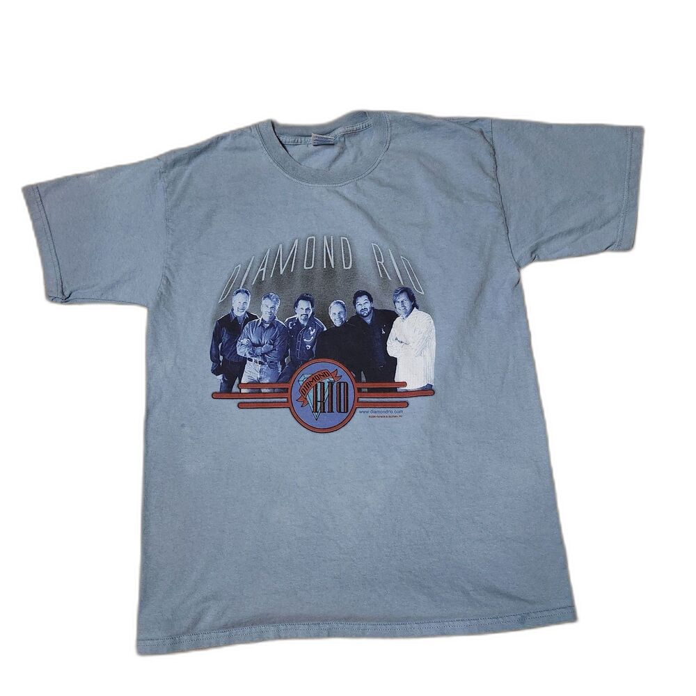 Diamond Rio 2004 Country Music Tour T‑Shirt Men’s Large Light Blue